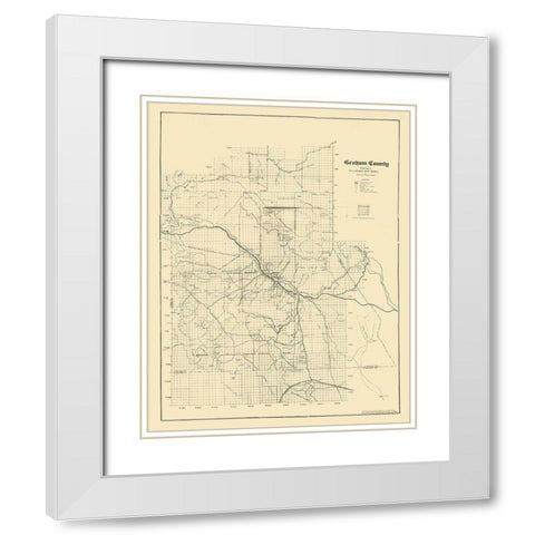 Graham Arizona Landowner - Firth 1935 White Modern Wood Framed Art Print with Double Matting by Firth