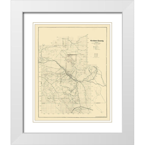 Graham Arizona Landowner - Firth 1935 White Modern Wood Framed Art Print with Double Matting by Firth