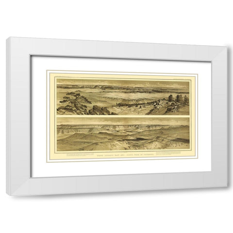 Grand Canyon, East and South Mt Trumbull Arizona White Modern Wood Framed Art Print with Double Matting by Bien