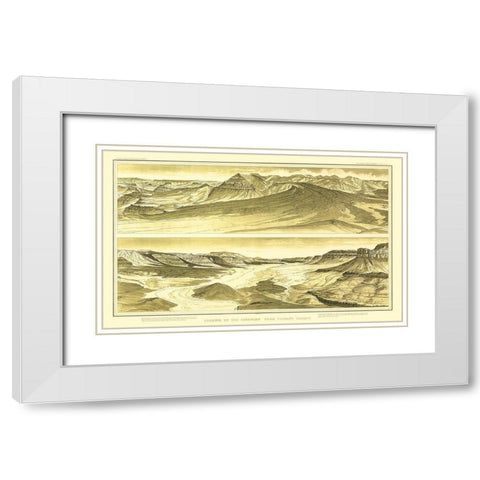 Grand Canyon, Toroweap Vulcans Throne Arizona White Modern Wood Framed Art Print with Double Matting by Bien