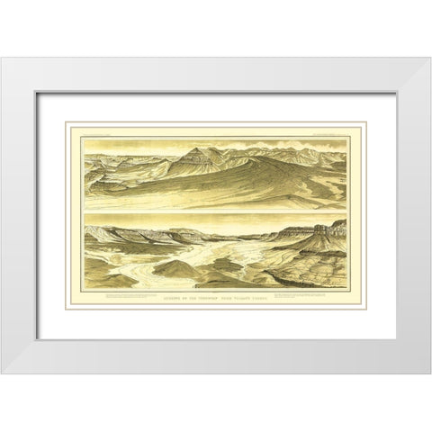 Grand Canyon, Toroweap Vulcans Throne Arizona White Modern Wood Framed Art Print with Double Matting by Bien