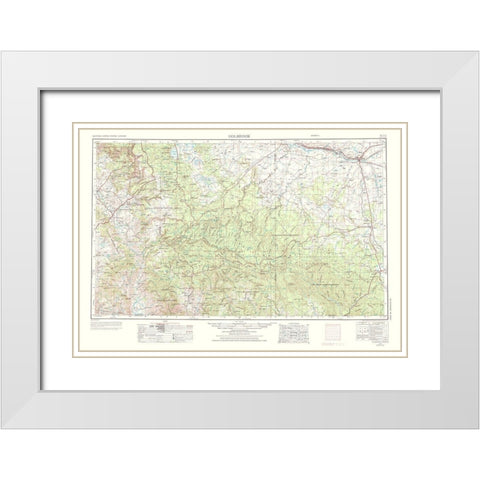 Holbrook Arizona Quad - USGS 1973 White Modern Wood Framed Art Print with Double Matting by USGS