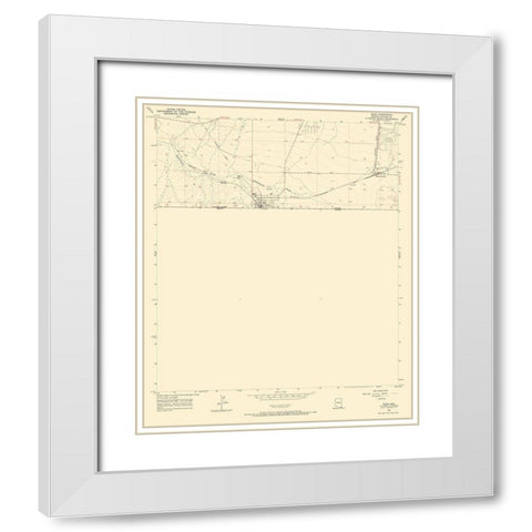 Naco Arizona Quad - USGS 1958 White Modern Wood Framed Art Print with Double Matting by USGS