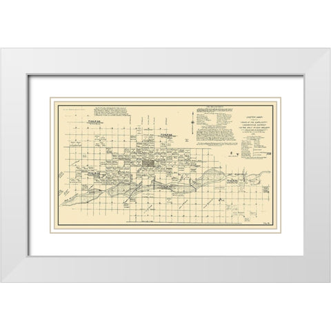 Phoenix Arizona - Borney 1867 White Modern Wood Framed Art Print with Double Matting by Borney