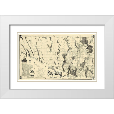 Pima Arizona Landowner - Roskrage 1893 White Modern Wood Framed Art Print with Double Matting by Roskrage