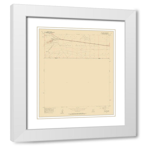 Paul Spur Arizona Quad - USGS 1957 White Modern Wood Framed Art Print with Double Matting by USGS