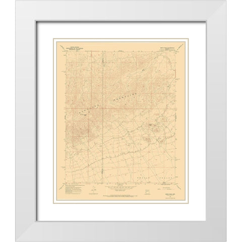 Smith Creek Arizona Quad - USGS 1967 White Modern Wood Framed Art Print with Double Matting by USGS