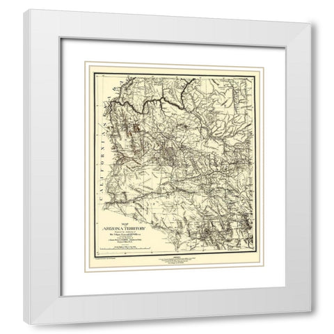 Arizona - Riecker 1879 White Modern Wood Framed Art Print with Double Matting by Riecker