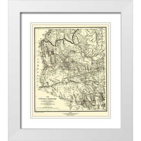 Arizona - Riecker 1879 White Modern Wood Framed Art Print with Double Matting by Riecker