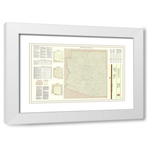 Arizona Arizona Sheet - USGS 1997 White Modern Wood Framed Art Print with Double Matting by USGS