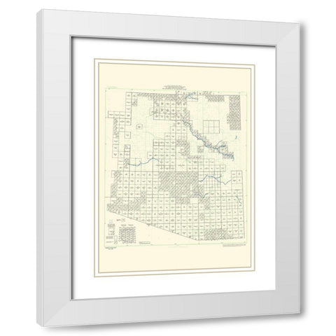 Arizona Arizona Sheet - USGS 1967 White Modern Wood Framed Art Print with Double Matting by USGS