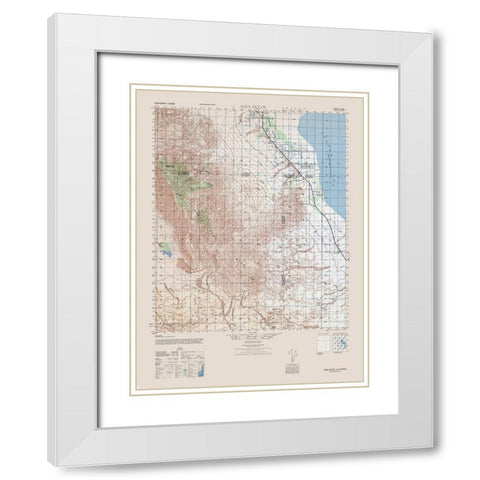 Agua Dulce Sheet - US Army  1944 White Modern Wood Framed Art Print with Double Matting by US Army
