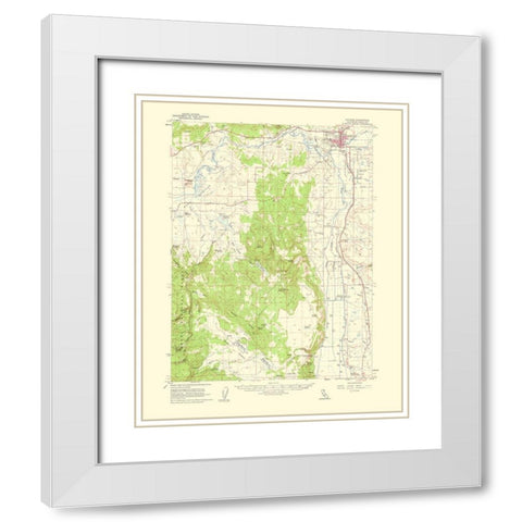 Alturas California Quad - USGS 1963 White Modern Wood Framed Art Print with Double Matting by USGS