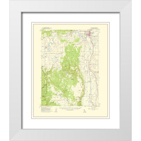 Alturas California Quad - USGS 1963 White Modern Wood Framed Art Print with Double Matting by USGS