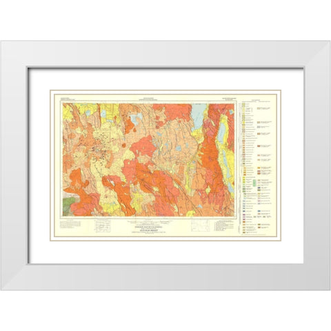Geologic California Alturas Sheet - Gay 1956 White Modern Wood Framed Art Print with Double Matting by Gay