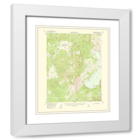 Antelope Mountain California Quad - USGS 1963 White Modern Wood Framed Art Print with Double Matting by USGS