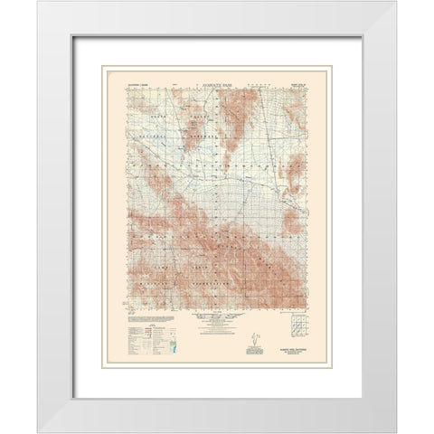 Avawatz Pass Sheet - US Army 1948 White Modern Wood Framed Art Print with Double Matting by US Army