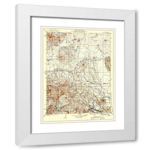 Bartle California Quad - USGS 1939 White Modern Wood Framed Art Print with Double Matting by USGS