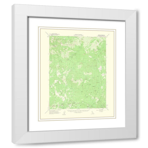 Bartle California Quad - USGS 1963 White Modern Wood Framed Art Print with Double Matting by USGS