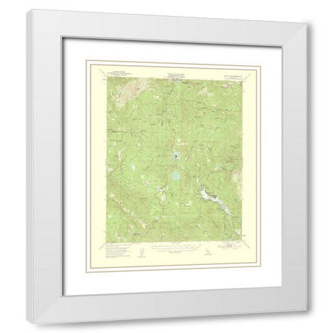 Bass Lake California Quad - USGS 1959 White Modern Wood Framed Art Print with Double Matting by USGS