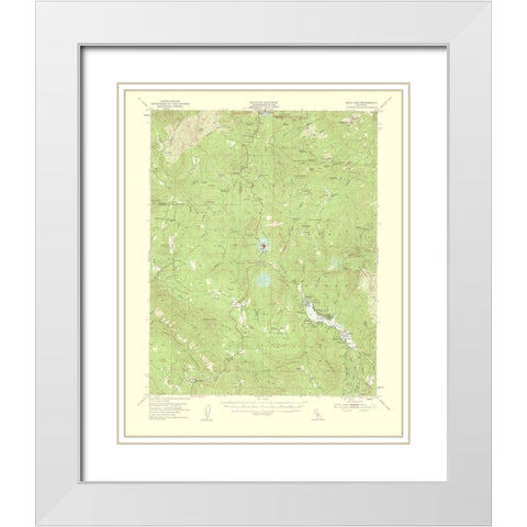 Bass Lake California Quad - USGS 1959 White Modern Wood Framed Art Print with Double Matting by USGS