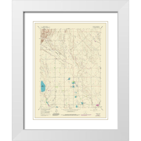 Buckeye Colorado Quad - USGS 1978 White Modern Wood Framed Art Print with Double Matting by USGS