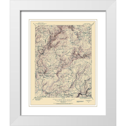 Bidwell Bar California Sheet - USGS 1888 White Modern Wood Framed Art Print with Double Matting by USGS