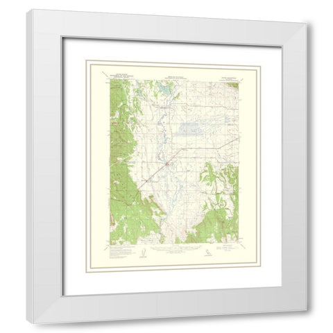 Bieber California Quad - USGS 1963 White Modern Wood Framed Art Print with Double Matting by USGS