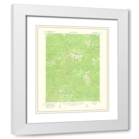 Big Bend California Quad - USGS 1963 White Modern Wood Framed Art Print with Double Matting by USGS