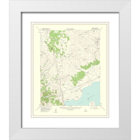 Bodie California Quad - USGS 1964 White Modern Wood Framed Art Print with Double Matting by USGS