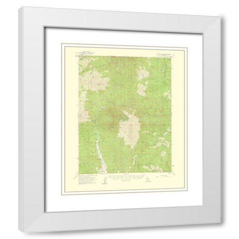 Bonanza King California Quad - USGS 1960 White Modern Wood Framed Art Print with Double Matting by USGS