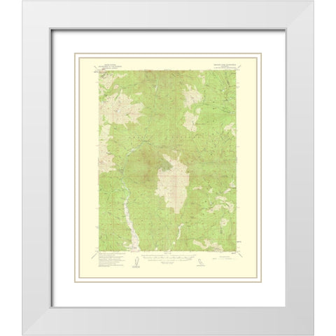 Bonanza King California Quad - USGS 1960 White Modern Wood Framed Art Print with Double Matting by USGS