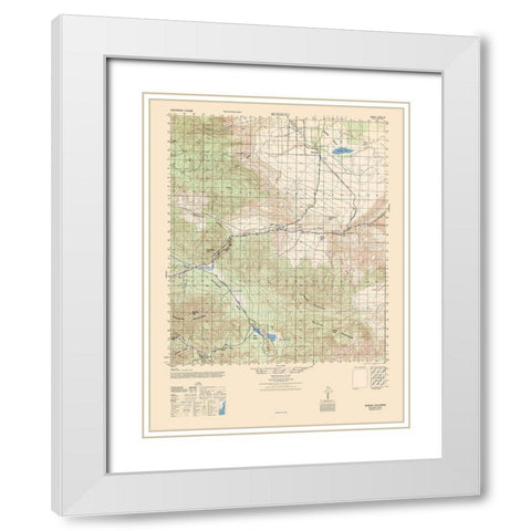 Borego Sheet - US Army  1942 White Modern Wood Framed Art Print with Double Matting by US Army