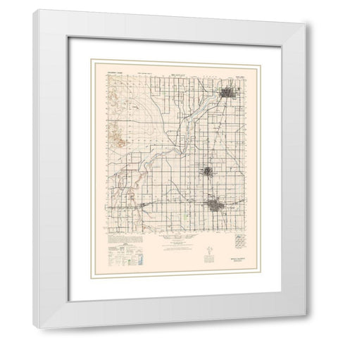 Brawley Sheet - US Army  1944 White Modern Wood Framed Art Print with Double Matting by US Army