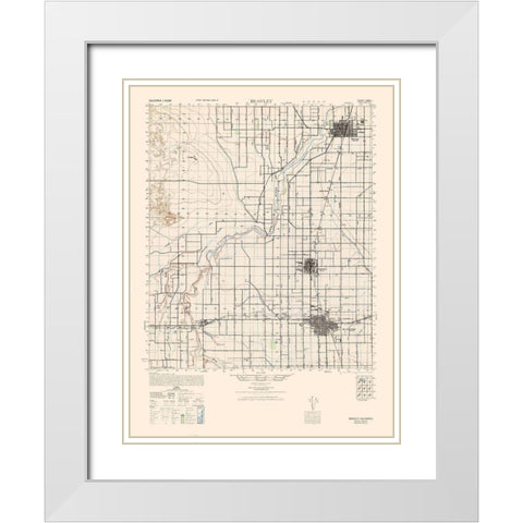 Brawley Sheet - US Army  1944 White Modern Wood Framed Art Print with Double Matting by US Army