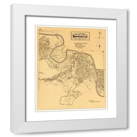 Brookdale California - Baldwin 1910  White Modern Wood Framed Art Print with Double Matting by Baldwin