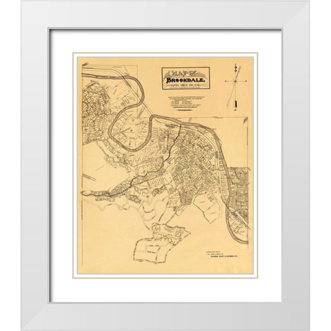 Brookdale California - Baldwin 1910  White Modern Wood Framed Art Print with Double Matting by Baldwin