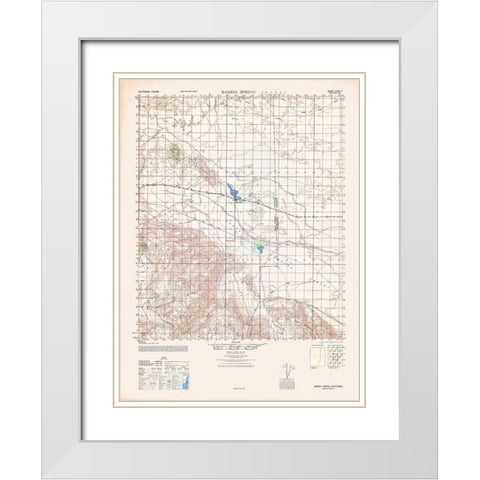 Barrel Spring Sheet - US Army  1942 White Modern Wood Framed Art Print with Double Matting by US Army