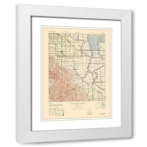 Byron Sheet - US Army  1943 White Modern Wood Framed Art Print with Double Matting by US Army