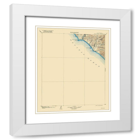 Capistrano California Quad - USGS 1902 White Modern Wood Framed Art Print with Double Matting by USGS
