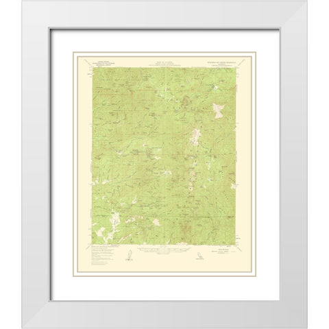 Hot Springs California Quad - USGS 1959 White Modern Wood Framed Art Print with Double Matting by USGS