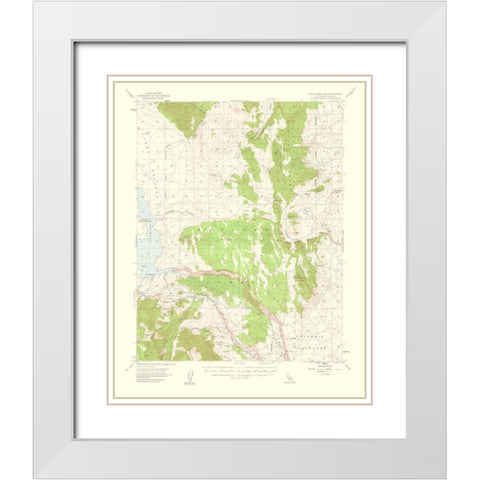 Casa Diablo Mountain California Quad - USGS 1961 White Modern Wood Framed Art Print with Double Matting by USGS