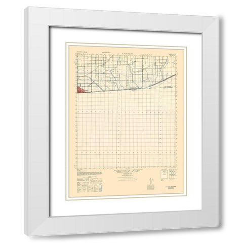 Calexico Sheet - US Army  1944 White Modern Wood Framed Art Print with Double Matting by US Army