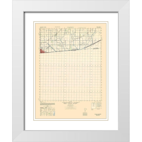Calexico Sheet - US Army  1944 White Modern Wood Framed Art Print with Double Matting by US Army
