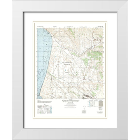 Casmalia Sheet - US Army  1947 White Modern Wood Framed Art Print with Double Matting by US Army