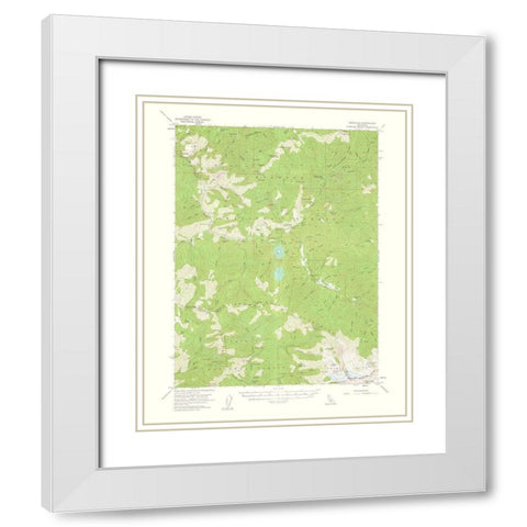 Cecilville California Quad - USGS 1961 White Modern Wood Framed Art Print with Double Matting by USGS