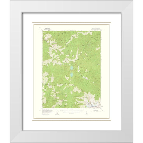 Cecilville California Quad - USGS 1961 White Modern Wood Framed Art Print with Double Matting by USGS