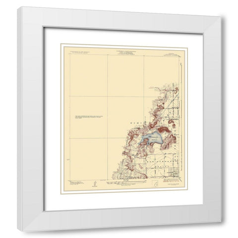 Chatsworth California Quad - USGS 1927 White Modern Wood Framed Art Print with Double Matting by USGS