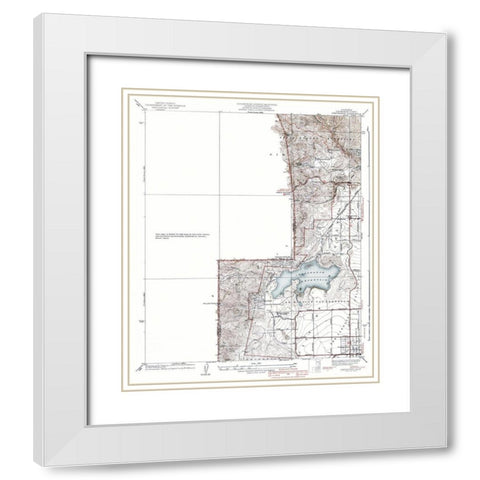 Chatsworth California Quad - USGS 1940 White Modern Wood Framed Art Print with Double Matting by USGS