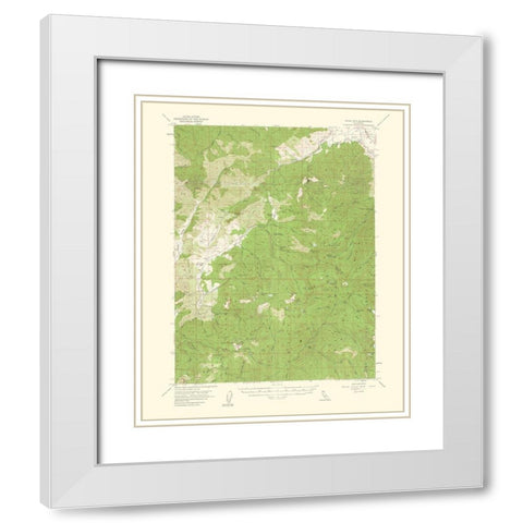 China Mountain California Quad - USGS 1961 White Modern Wood Framed Art Print with Double Matting by USGS